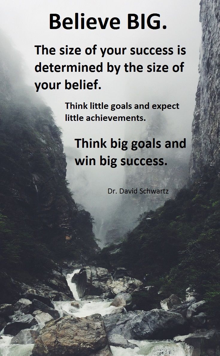 Motivational Quotes and Images about Think Big With Your 