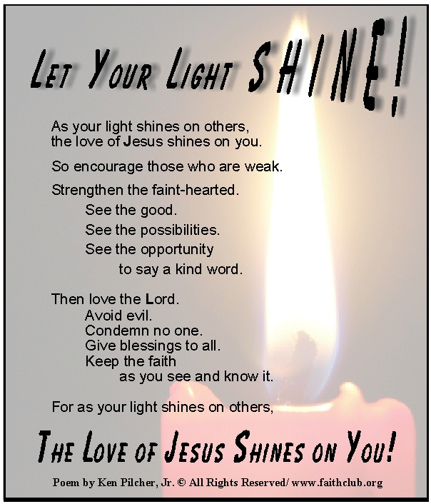 Jesus is the light of the world Poem|Jesus Loves You Poem