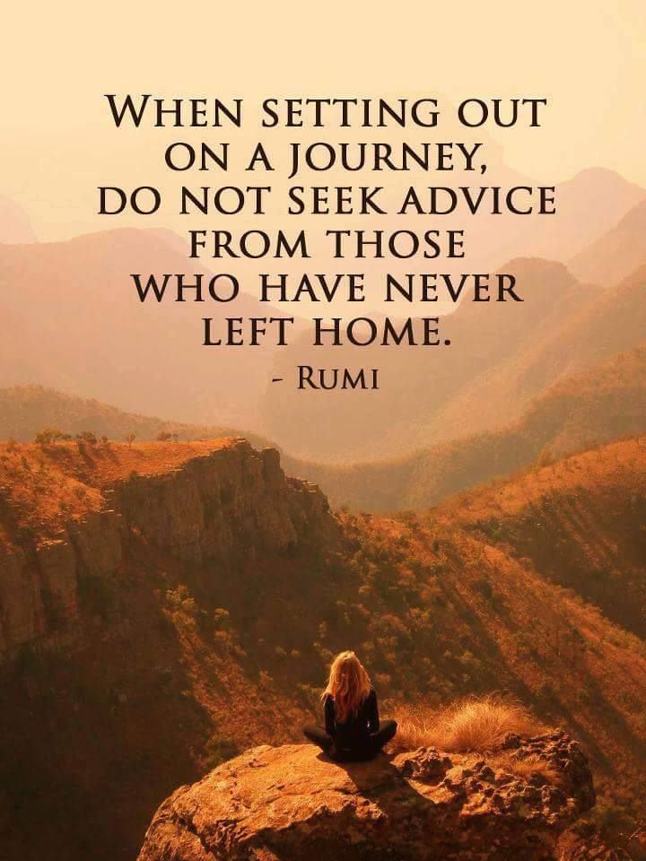 Rumi image quote about setting our on a journey seeking for an advice images and quotes